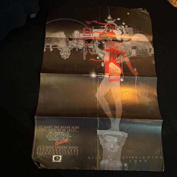 Bill Sienkiewicz x Frank Miller Elektra Assassin Promo Poster, Epic Comics, 1985 - Picture 1 of 16